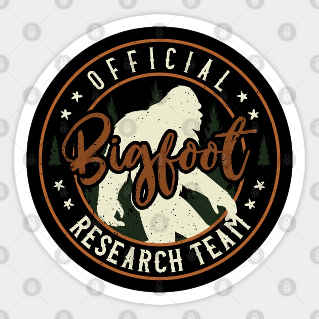 Bigfoot research team Sticker by Tesszero